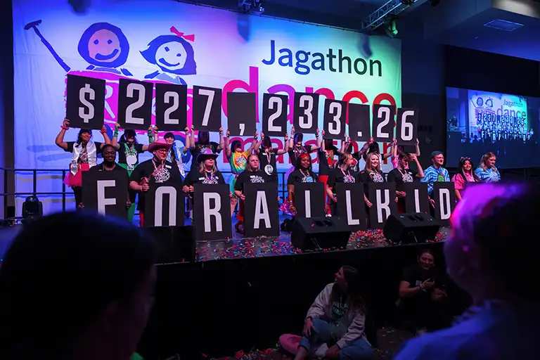 Jagathon stage showing amount raised