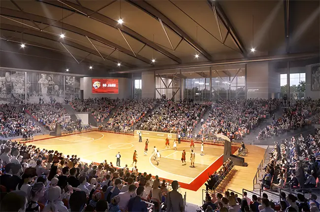 Concept art of James T. Morris arena