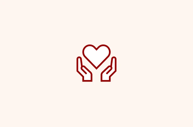 heart with hands icon