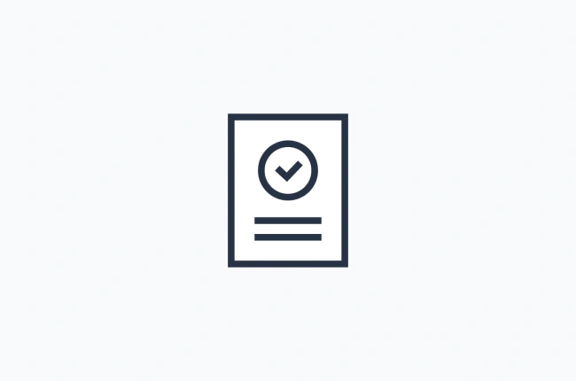 Icon of form with check mark